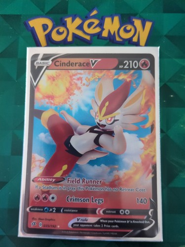 Cinderace V SWSH015 – Near Mint – Full Art Promo Pokemon Card - View #3
