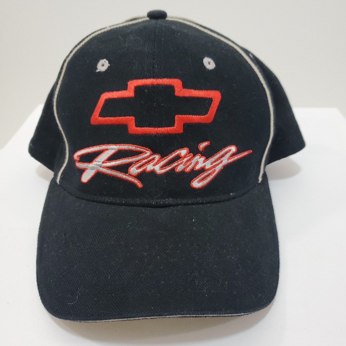 Casquette Chevrolet Racing Brodée - Snapback Vintage Noire Et Rouge - Race Day