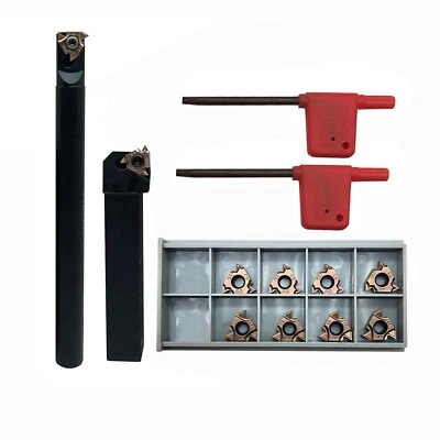 ZHOUZIMI 5/8" SEL1616H16 Lathe Tool Holder+ 16IRAG60 Carbide Threading Turning Insert SNL