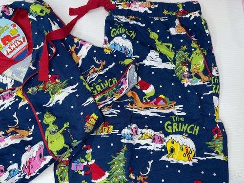 NWT PETER ALEXANDER LADIES GRINCH CHRISTMAS PYJAMA SET SIZE LARGE - Picture 3 of 7