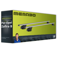 Barre portatutto alluminio adatto per Opel Zafira B Tipo A05 Menabo Omega Alu