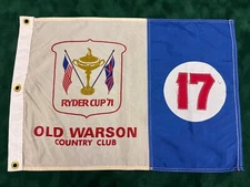 RARE Course Used 1971 - 19th Ryder Cup at Old Warson Country Club 17th Golf Flag