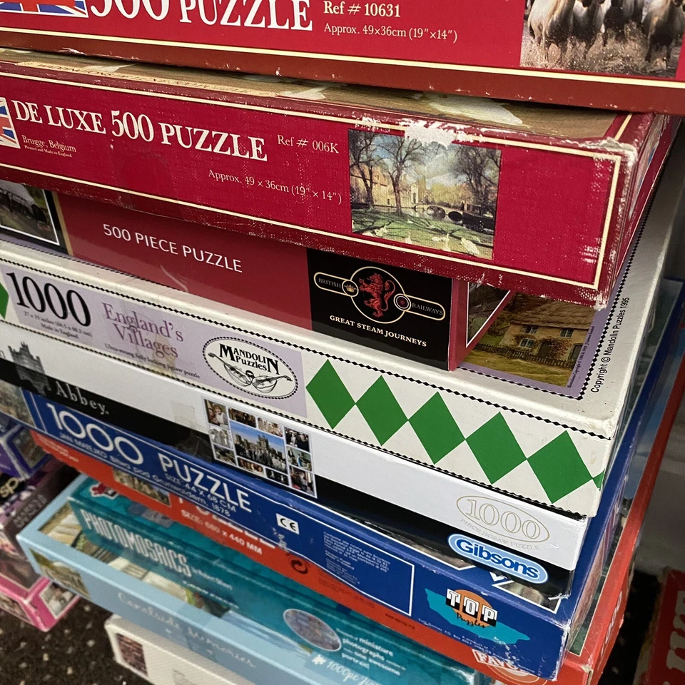 Jigsaw Puzzle Bundle x15 Joblot 200 500 1000 Piece Christmas Hobby Unchecked - Image 4 of 4