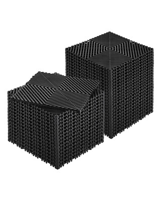 40PCS Interlocking Garage Floor Tiles Modular Mat 12'' x 12'' Drainage Deck Tile