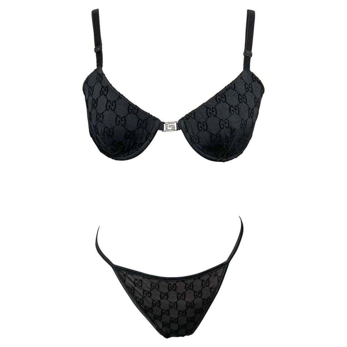 Tom Ford for Gucci S/S 1998 Logo Monogram Bra Bikini Dress