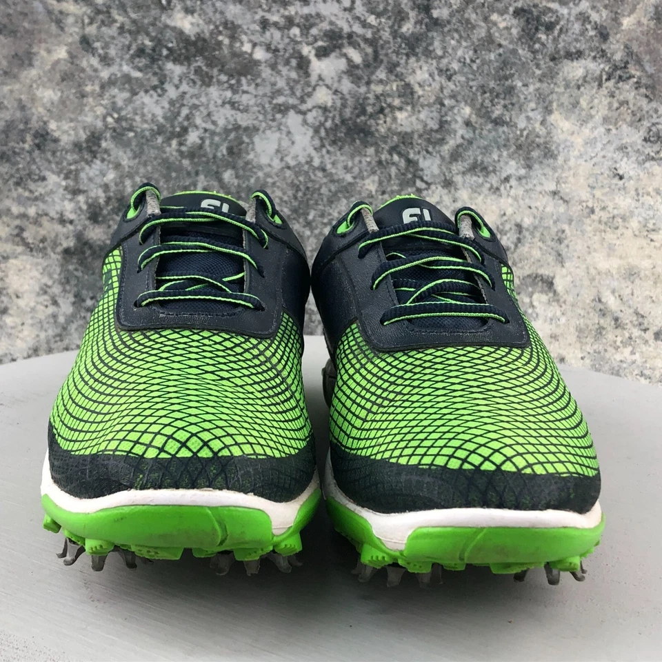 FOOTJOY Men's 5M Green Blue Hyperflex 2.0 Low Top Lace Up Softspike Golf Shoes - Image 2 of 4