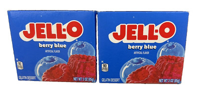 Jello Berry Blue Gelatin Dessert 3 oz ( 2 Boxes )