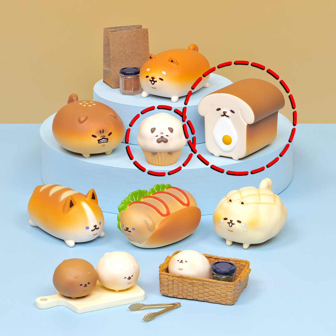 Yeastken Bread Dogs Soft Vinyl Mascots Shine Gachapon Vol. 2