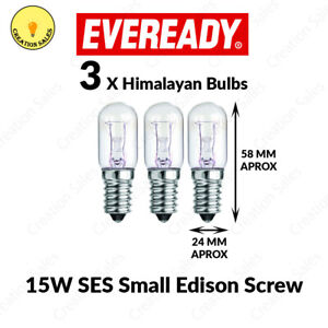 2x Eveready 15w Fridge Appliance Freezer Light Pygmy Bulb SES E14 240v Screw