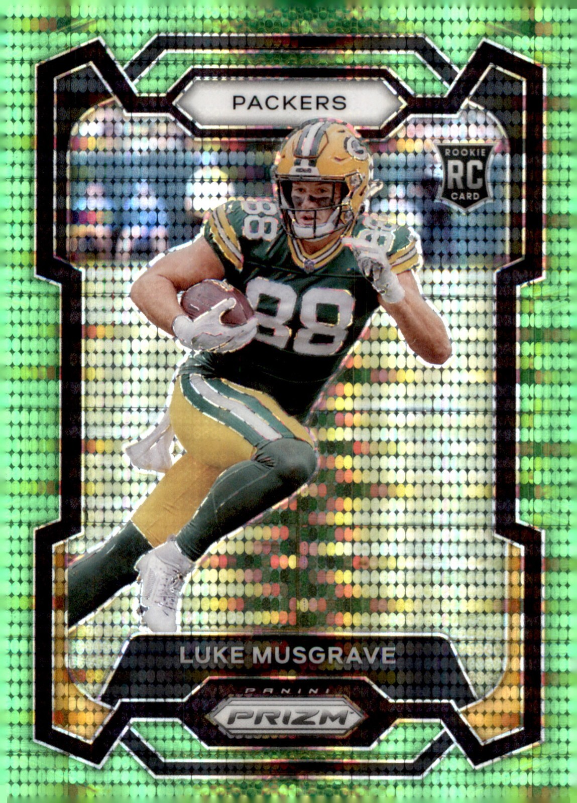 2023 Panini Prizm - Rookies Luke Musgrave #337 Neon Green Pulsar Prizm (RC)
