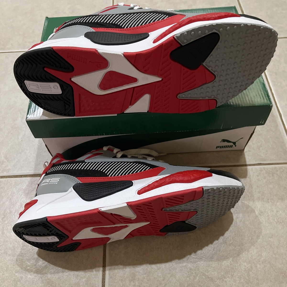 Puma RS-Z Red Campus Low Top Mens Running Shoes Red Grey