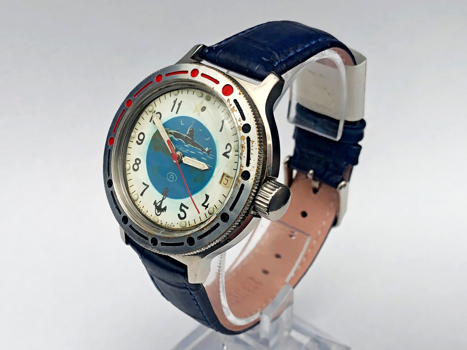 WOSTOK Komandirskie 2414A Vintage Mechanical Wristwatch USSR Serviced Watch