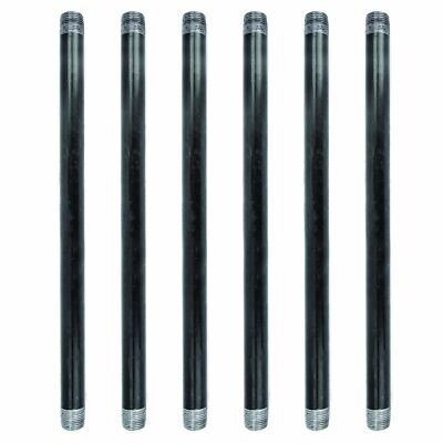 1/2  in. X 14 in. Black Pipe 6 Pack