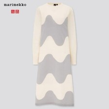 NWT Marimekko x Uniqlo A Line Crew Neck Midi Merino Wool Blend Dress XS
