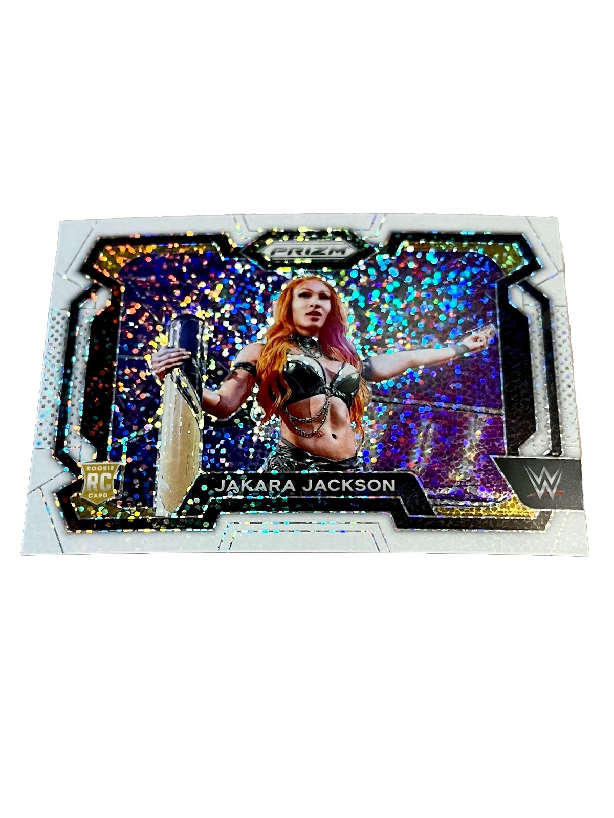 2024 Panini Prizm WWE Jakara Jackson White Sparkle Prizm RC #12 ROOKIE CLEAN!