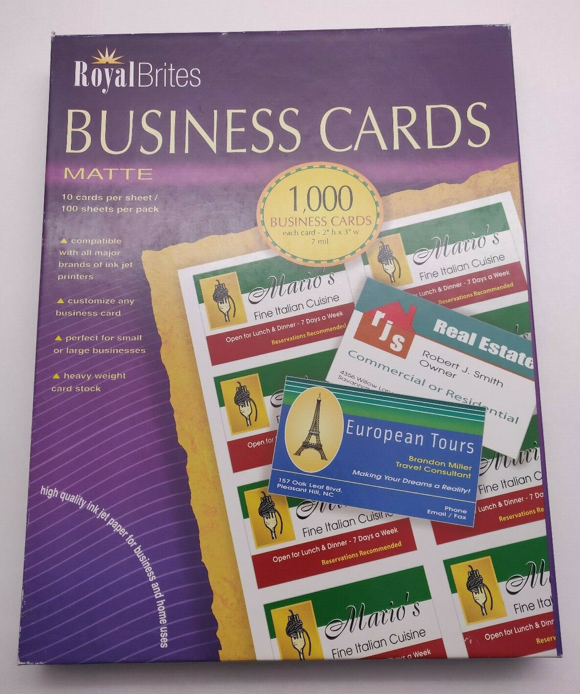 Mixed Lot Business Cards Royal Brites Avery Southworth 560 Count eBay