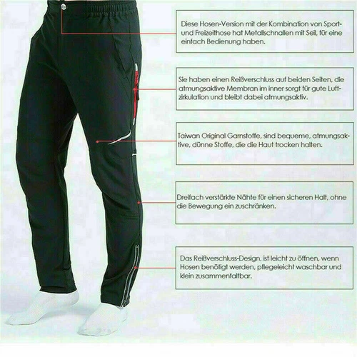 Herren Fahrradhose Sportswear Reflektierende Wasserdichte MTB Fahrradhose - Bild 4 von 11
