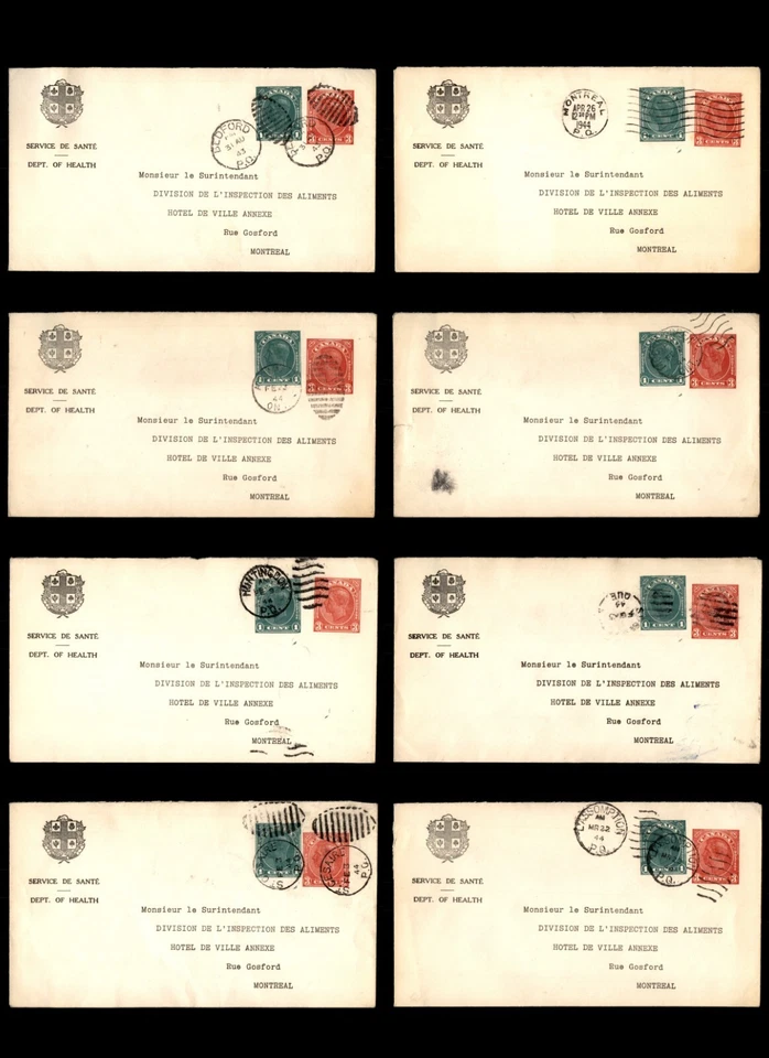 Canada 1940s Stamp Collection of 40 KGVI Compound Stationery Envelopes - Image 2 of 4
