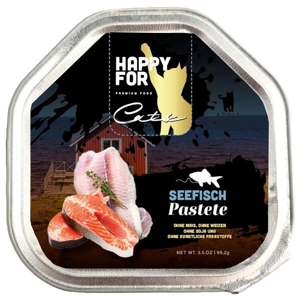 HAPPYFOR Premium Katzenfutter getreidefrei 4 Sorten 4 x 15 Schalen / 60 x 99,2g - Bild 3 von 4