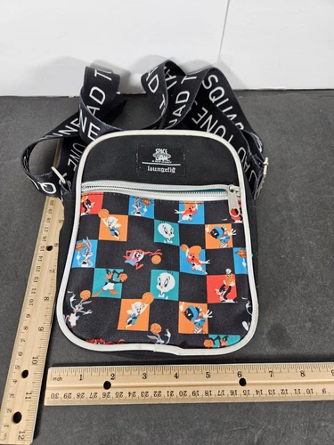 Loungefly Space Jam Crossbody Looney Tunes Characters Checkered Athletic Bag 
