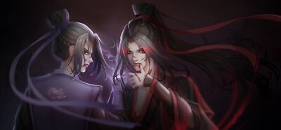 Anime mo dao zu shi  wei wuxian jiang cheng wanyin Playmat Gaming Mat