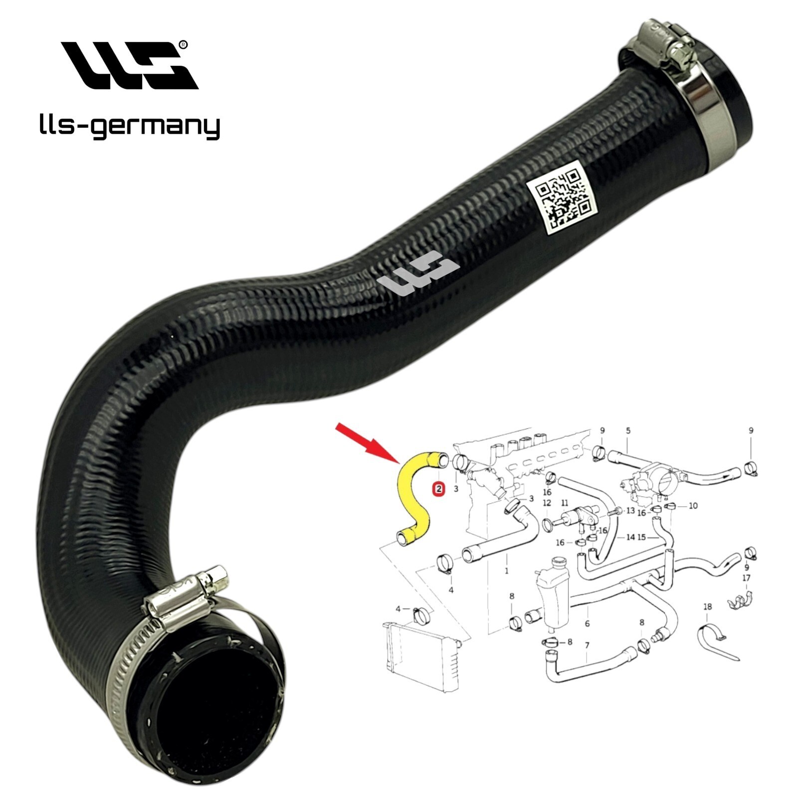 Coolant Hose For BMW 3 Series (E36) Coupe 320I 323I 325I 328I 11531726344