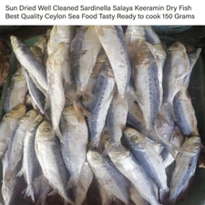 Dried Salted Fish Sardinella Salaya Natural High Quality Ceylon SeaFood 150Grams