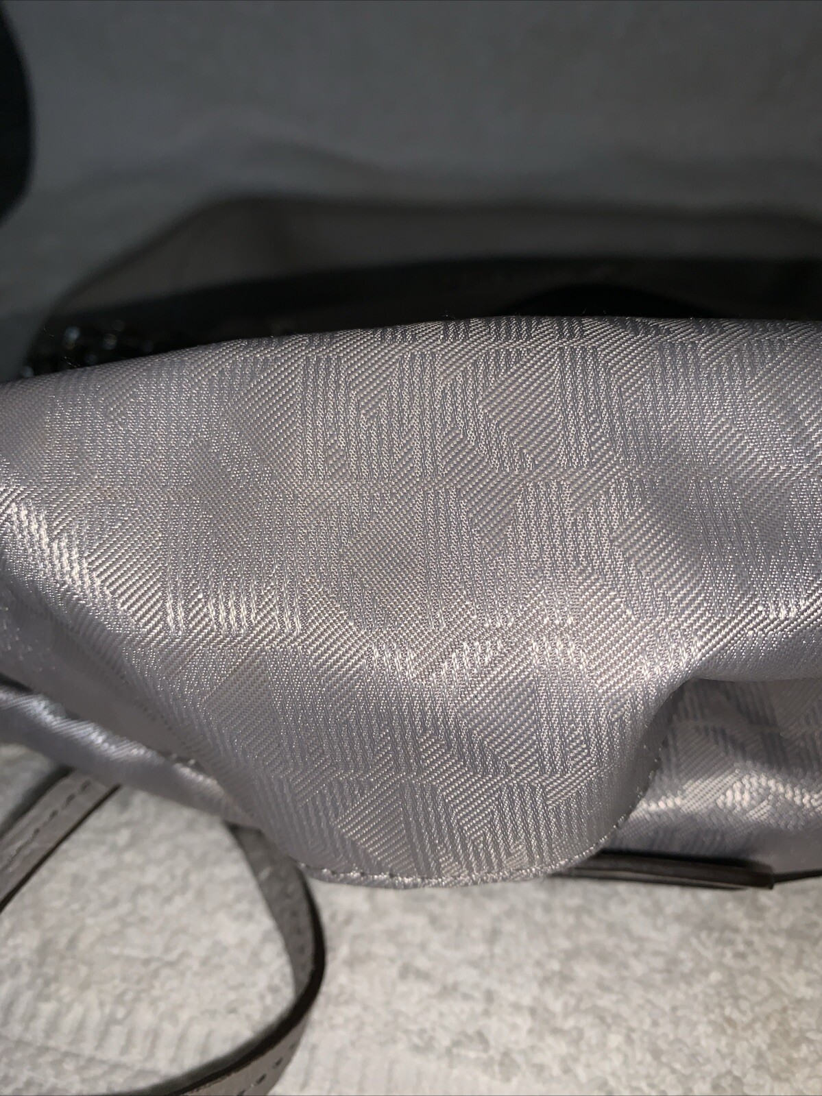 Michael Kors Grey Pebble Leather Hobo Bag Silver Hardware thumbnail 8