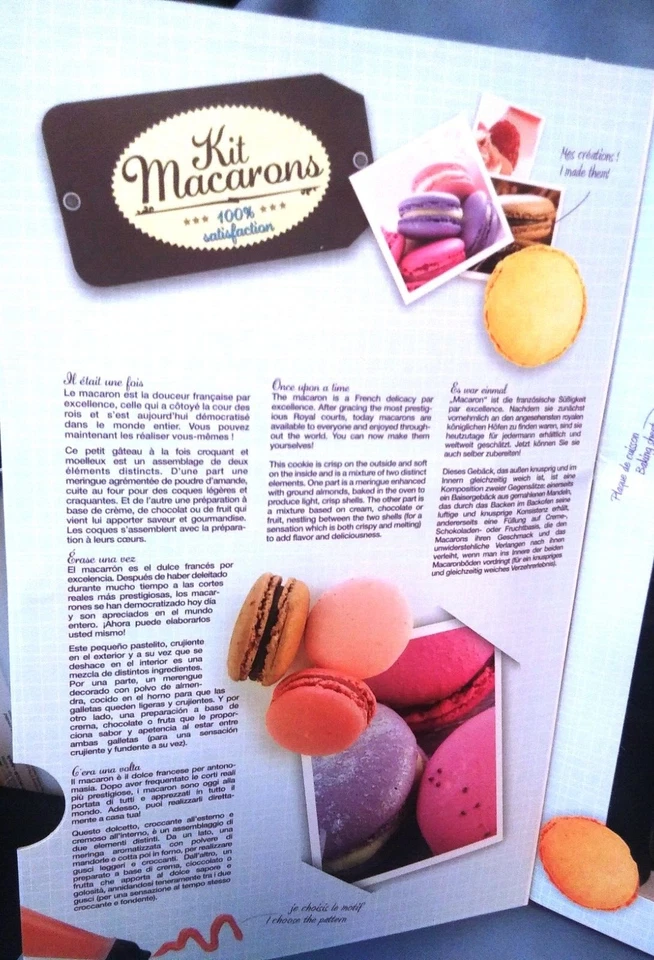 Mastrad Macaron Kit-Baking Sheet, Piping Bag, 6 Nozzles, Clip/Cap, Recipes-NEW - Image 4 of 4