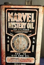 Vintage Marvel Mystery Oil 32 Oz. Can - rough condition