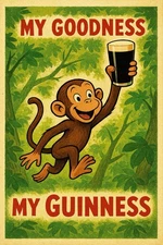 Guinness Beer Strength Vintage Poster Print Metal Sign 12x8in Old 43