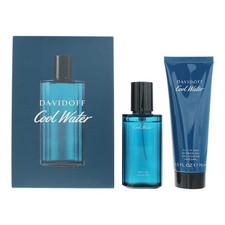 Davidoff Cool Water EDT 40ml + Shower Gel 75ml Gift Set for Him - Damaged Box