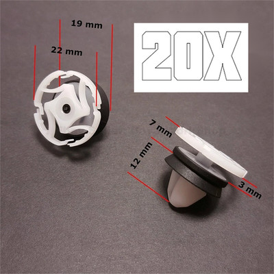 20X TÜRVERKLEIDUNG BEFESTIGUNG CLIPS FÜR CITROEN RENAULT PEUGEOT 7703077476