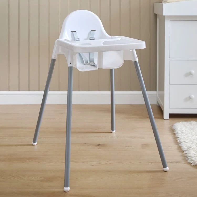 New High Chair With Straps to Fasten, Keep Baby Safe & Secure During Mealtimes