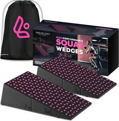 Squat Wedge Block Pair - Heel Elevated Squat Wedge for Deeper Squats, Heavy