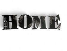 Large Black Metal HOME Decorative Freestanding Letters Sign, Matte Finish