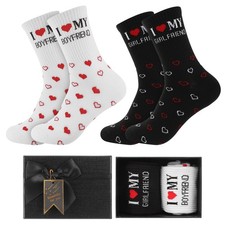 Valentine  s Day Romantic Gifts I Love My Boyfriend/Girlfriend Socks with Box