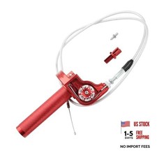 7/8" 22mm CNC Aluminum Quick Twist Throttle Grip, Smooth  Responsive Red