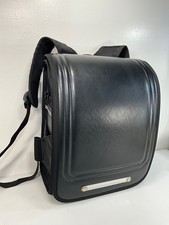 Japanese Randoseru Backpack Full Size BLACK PU Leather School Bag