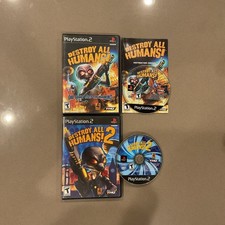 Destroy All Humans 1 2 Lot Bundle PlayStation 2 PS2 1 Is Complete 2 No Manual