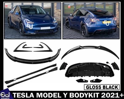 FÜR TESLA MODEL Y BODY KIT BODYKIT FRONT SPLITTER LIPPE HECKDIFFUSOR SCHÜRZE 2021+