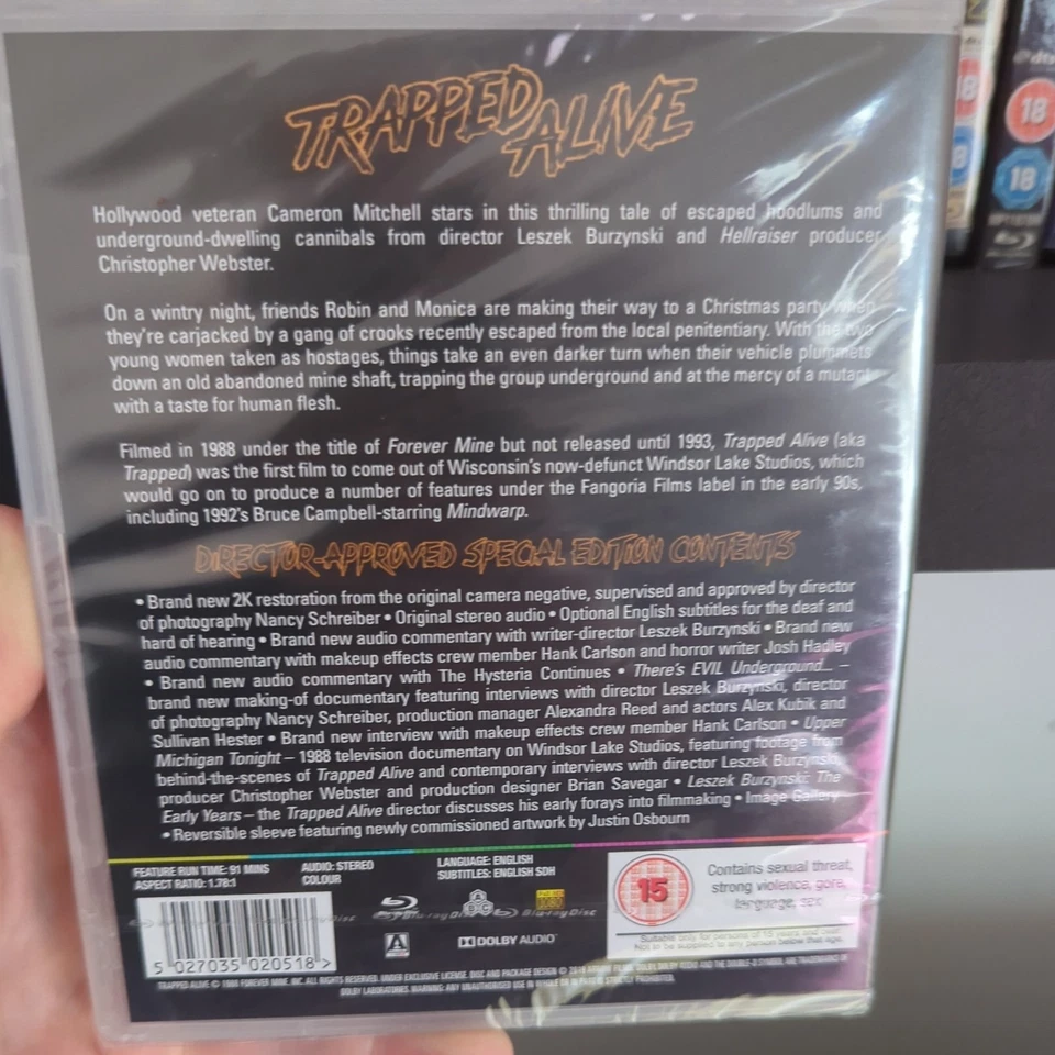 Arrow Video Trapped Alive  Blu-ray  (Eureka/ 101/88 Films int) New Sealed  - Image 2 of 2