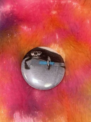 Crab Pinching a Knife Meme Button Pin Badge   Punk Rave Accessory Alt Grunge