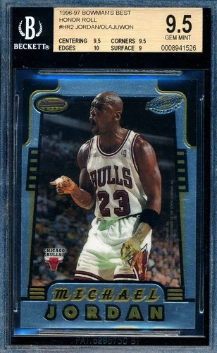 MICHAEL JORDAN 1996-97 BOWMAN'S BEST HONOR ROLL BGS 9.5 GEM INSERT CARD #HR2!