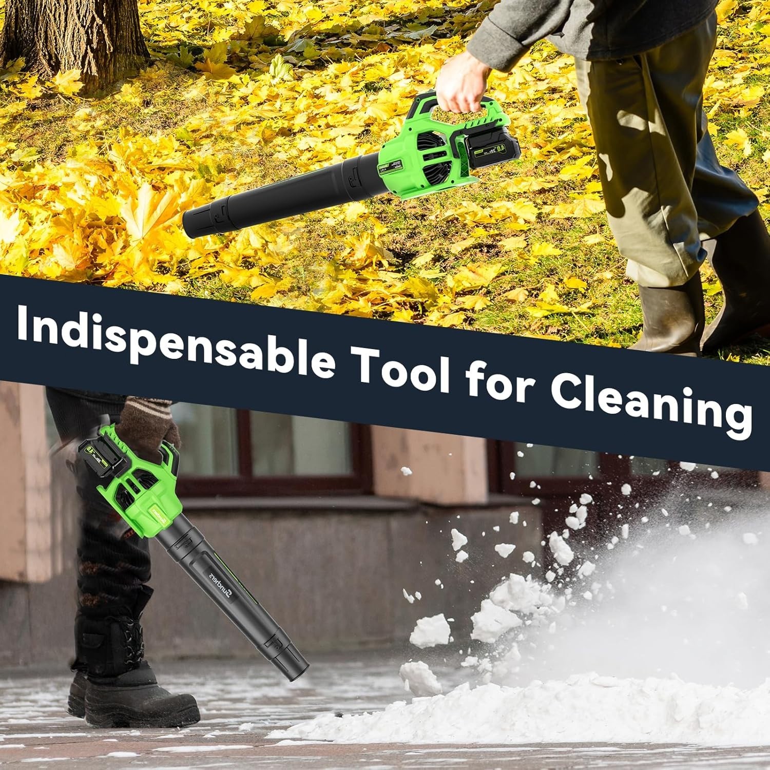 Leaf Blower Cordless with 2 x 3.0Ah Battery and Charger, 780CFM 260MPH Electric