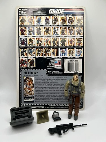 BULLHORN v1 G.I. Joe ARAH 1990 Hasbro Vintage 100% COMPLETE w/ CARDBACK