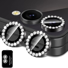 1 Set Black Diamond Camera Lens Protector for Samsung Galaxy Z Flip 7