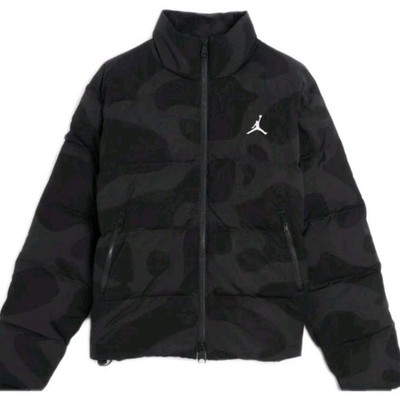 Jordan Men s Flight Heritage Down Jacket SZ XL Black FB6988-045 $325 Winter Cold