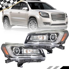 Halogen Wled Drl For Gmc Acadia 2013-2016 Leftright Side Headlights Assy Black