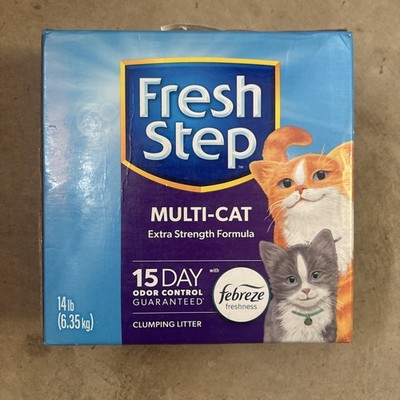 Fresh Step Clumping Cat Litter, Multi-Cat, Long Lasting Odor Control Kitty